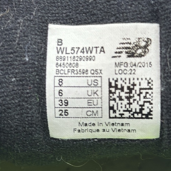 New Balance 574 Running Sneakers Size 8 SNK7028F - Picture 7 of 7